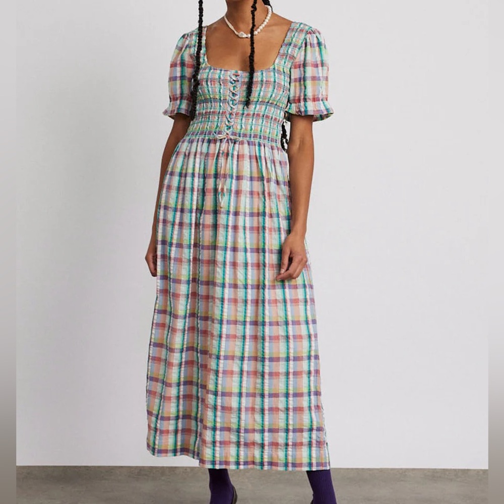 Damson Madder picnic dress NWT | Luna Shirred midi dress US 4 UK 8